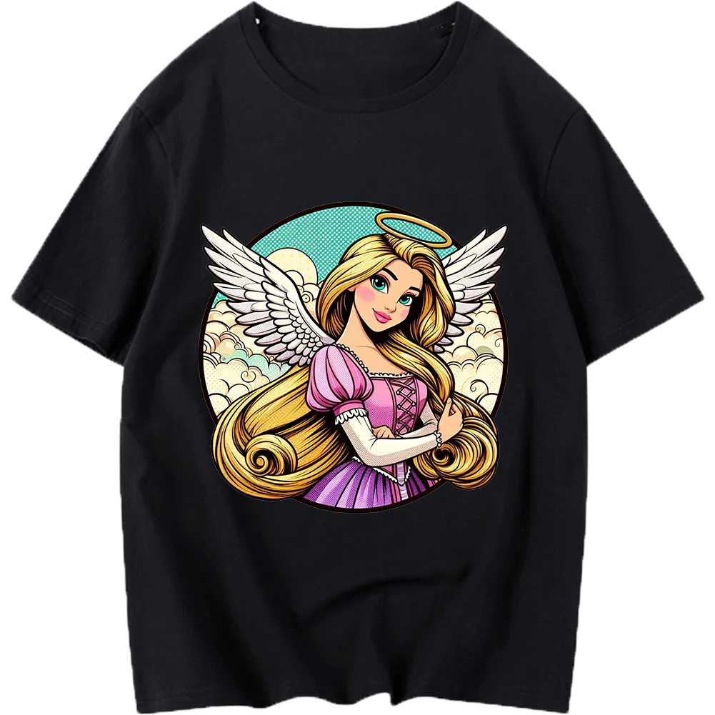 Disney Rapunzel Princess Iron On Heat Transfer Stickers For Clothes DTF Pinted Vinyl Thermal Appliques Washable T-Shirt Decal