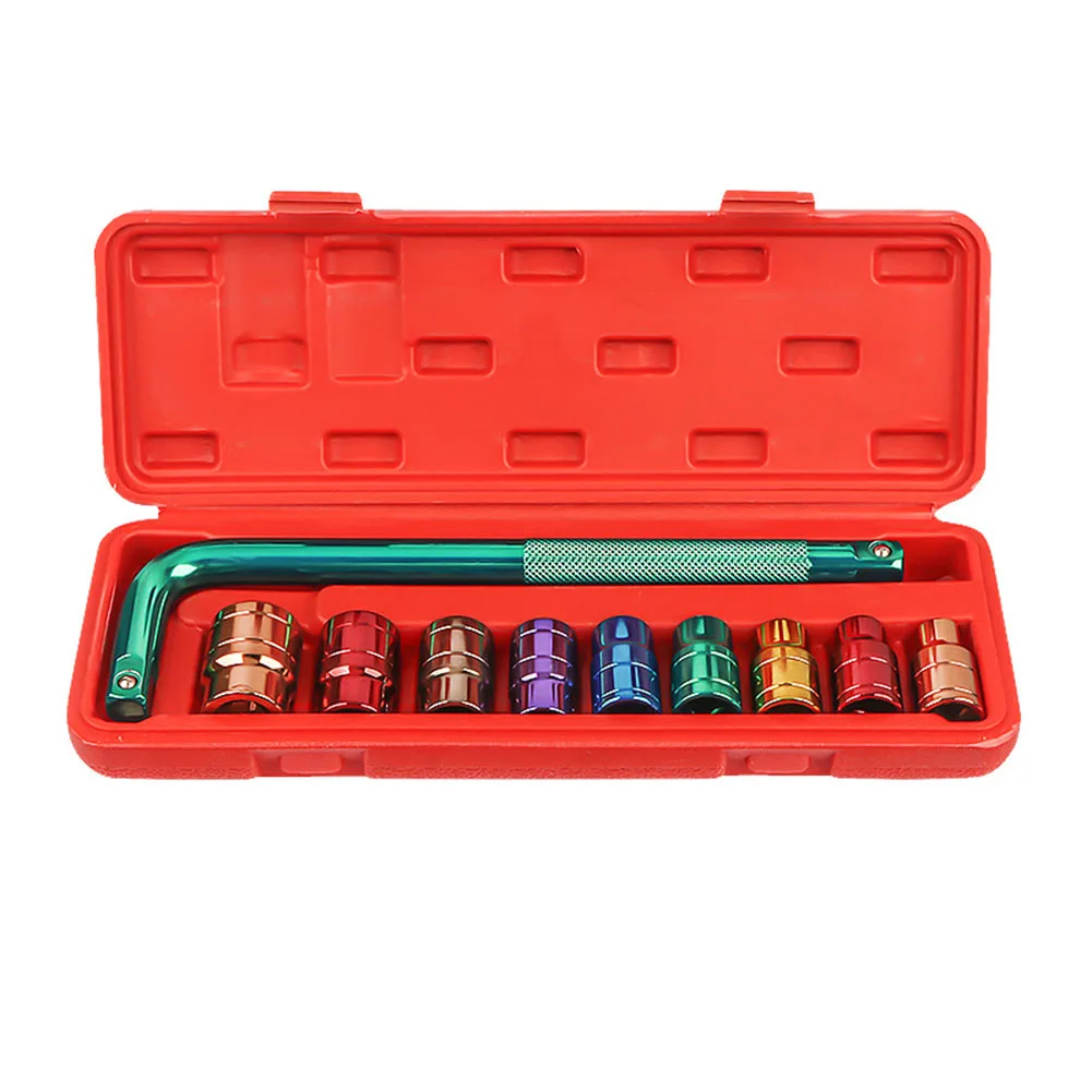 

Labor Saving Operation Easy to Transport 10pcs Bending Rod Hexagonal Wrench Sleeves Set for Auto Repairing and More