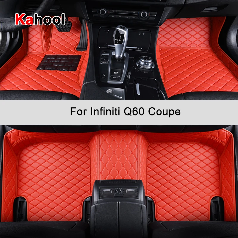 

KAHOOL пользовательские автомобильные коврики для Infiniti Q60 Coupe Автомобильные аксессуары ковер для ног