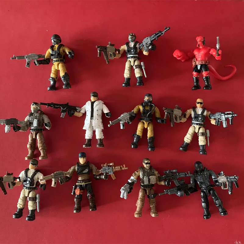 Mega Blocks Buildinganime Model Call of Duty Doll Gun Soldier Anime Building Blocks Ornament Model Toys