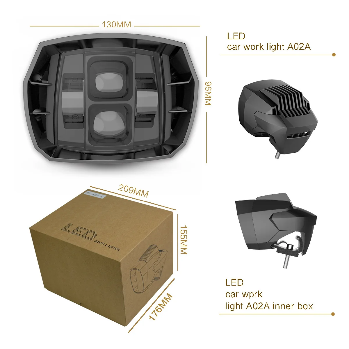 Автомобильный светодиодный рабочий фонарь 5 дюймов 80 Вт прожектор для Jeep ATV