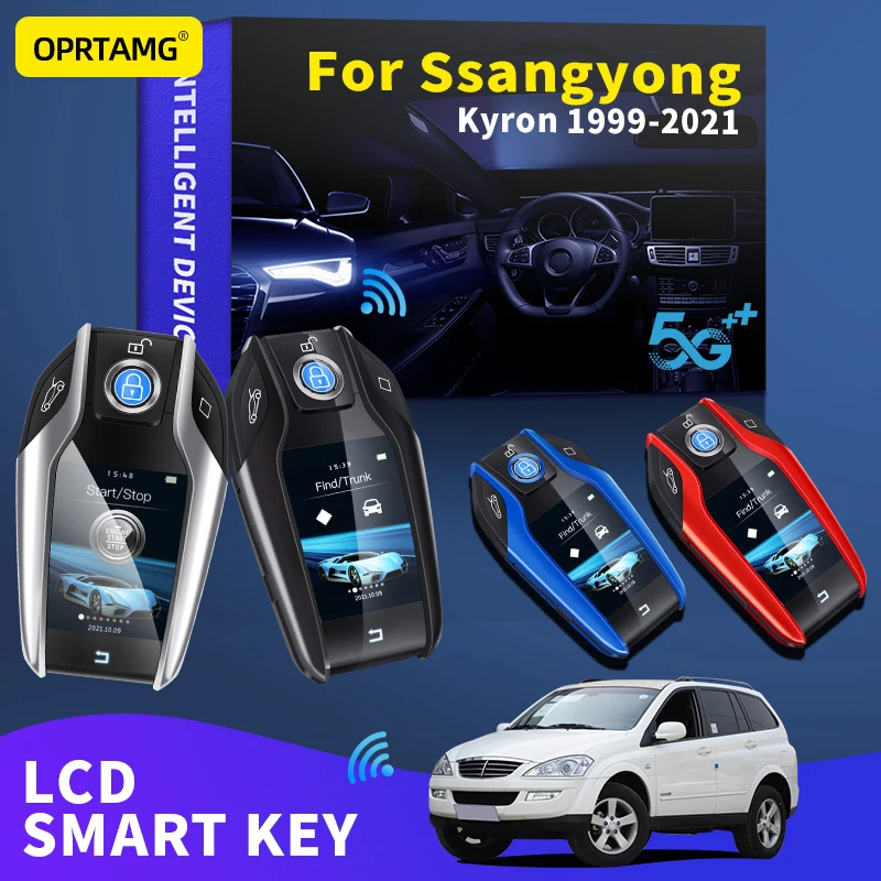 

OPRTAMG For Ssangyongr Kyron Modified Car Smart LCD Key Remote smart key 1999 2000 2001 2002 2003 2004 2005 2006 2007 2010 2021