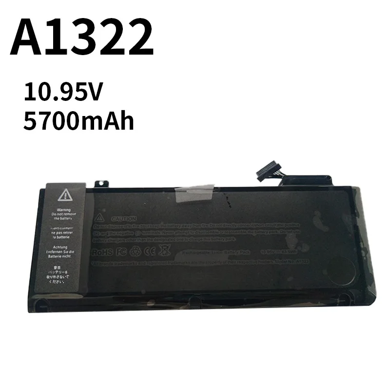 A1322 A1278 аккумулятор для Apple Macbook Pro 13 дюймов 2009 2010 2011 63.5wh