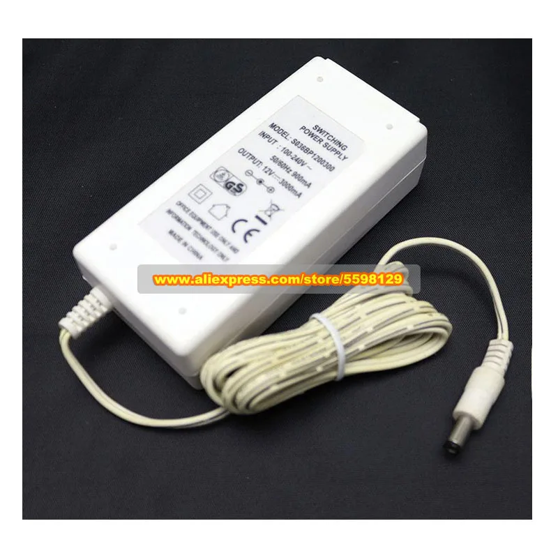 Оригинальный белый импульсный адаптер 12 В 3 А S036BP 1200300 Зарядное устройство для