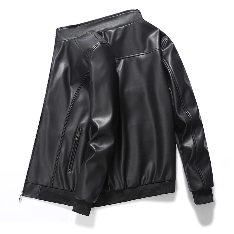 Демисезонные мужские повседневные ветрозащитные куртки из мягкой кожи пальто
