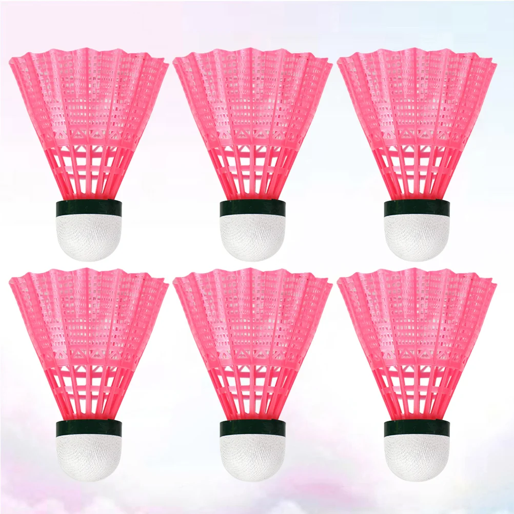 

Badminton Shuttlecocks Nylon High Badminton Balls for Sports (, Pack of 6 )