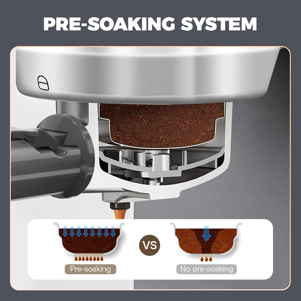 Кофемашина CAFELFFE полуавтоматическая для приготовления эспрессо 19Bar 601F