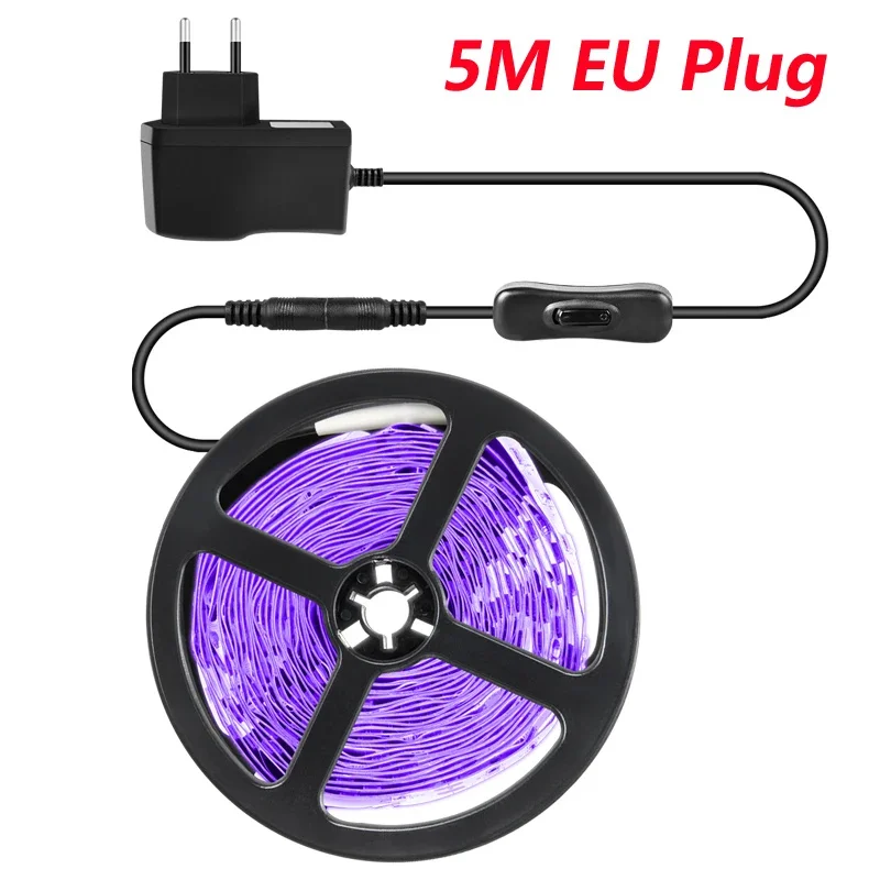 

ATcomm УФ светодиодная лента 5м/10м фиолетовая 2835 SMD 12В