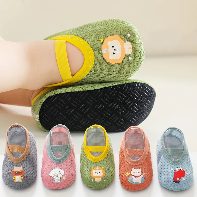 

Весенне-летние детские сетчатые носки для пола дышащая детская мультяшная обувь для младенцев носки крутая изоляционная обувь для прогулок в помещении