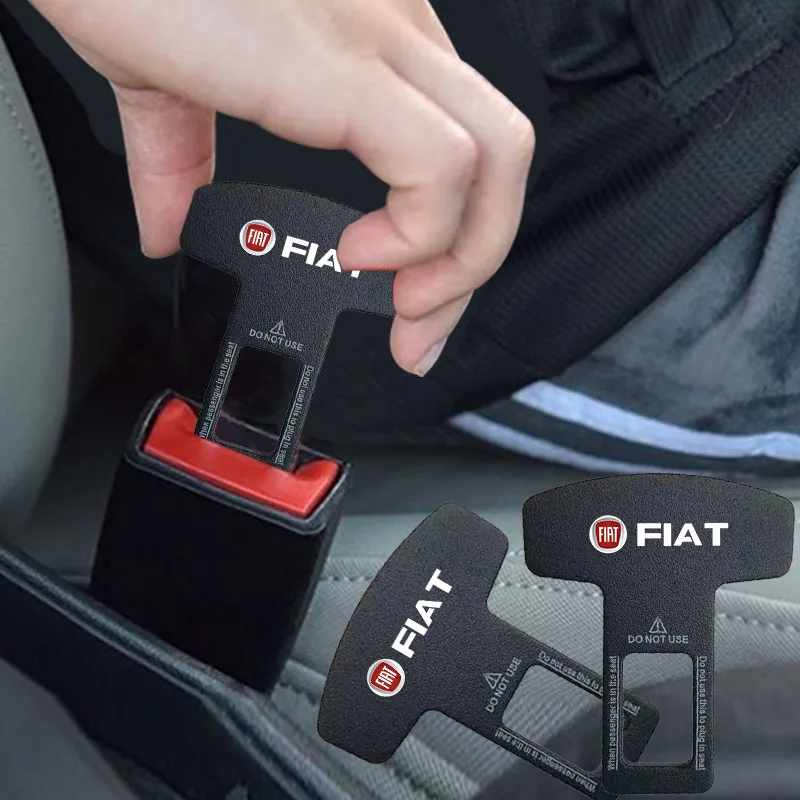 

1/2Pcs Car Badge Seat Belt Buckle Badge Safety Band Clip Muffler For FIAT 500 Grande Stilo Freemont Punto Astra Bravo 500X Panda