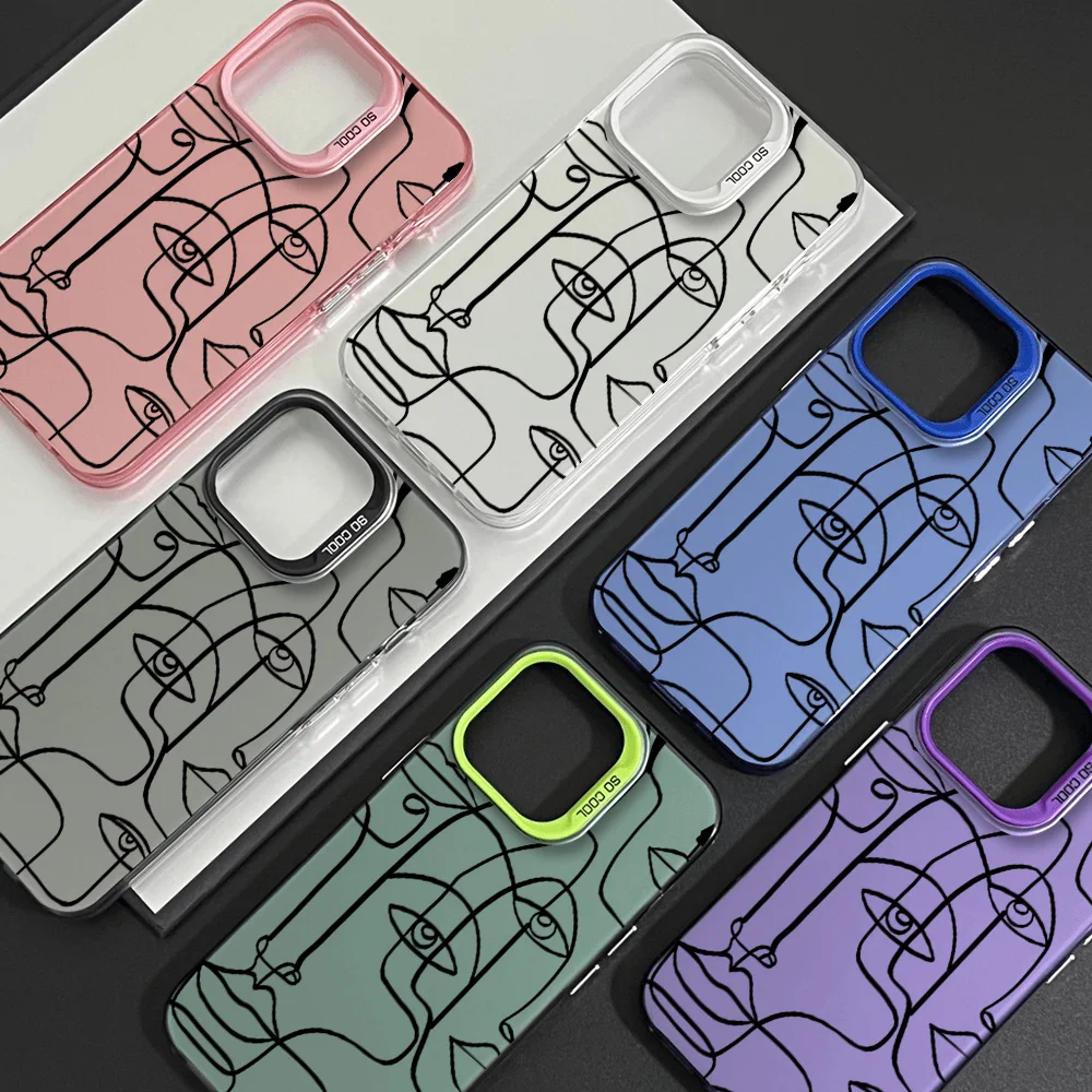 Чехол для телефона с рисунком Пабло Пикассо iPhone 12 11 13 14 15 16 Max Pro Plus лазерный чехол