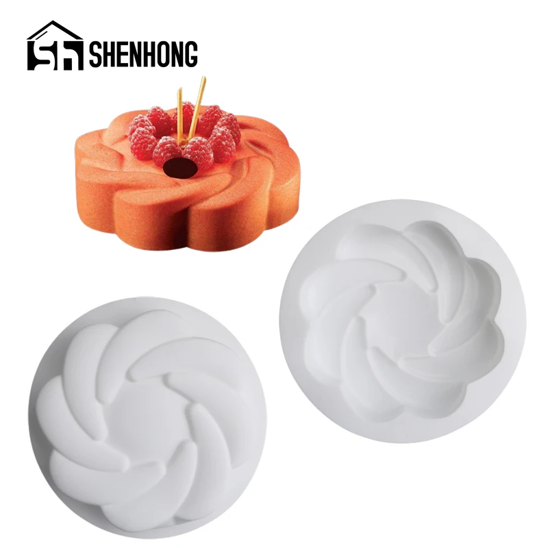 SHENHONG 6-дюймовые круглые формы для мусса неприлипающие силиконовые десертов