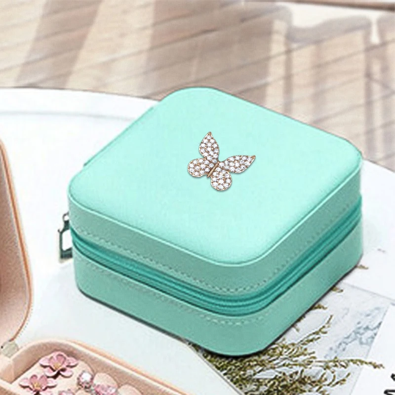 Women Luxury Leather Jewelry Organizer Display Travel Jewelry Case Boxes Girls Storage Jewelry Box Holder Gifts 2022 Fashion