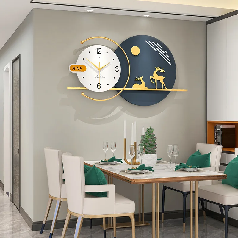 

Wall Clock Living Room Fashion Simple Home Decoration Restaurant Clock Hanging Wall Netflix Creative Art Clock 48STXLMWY01