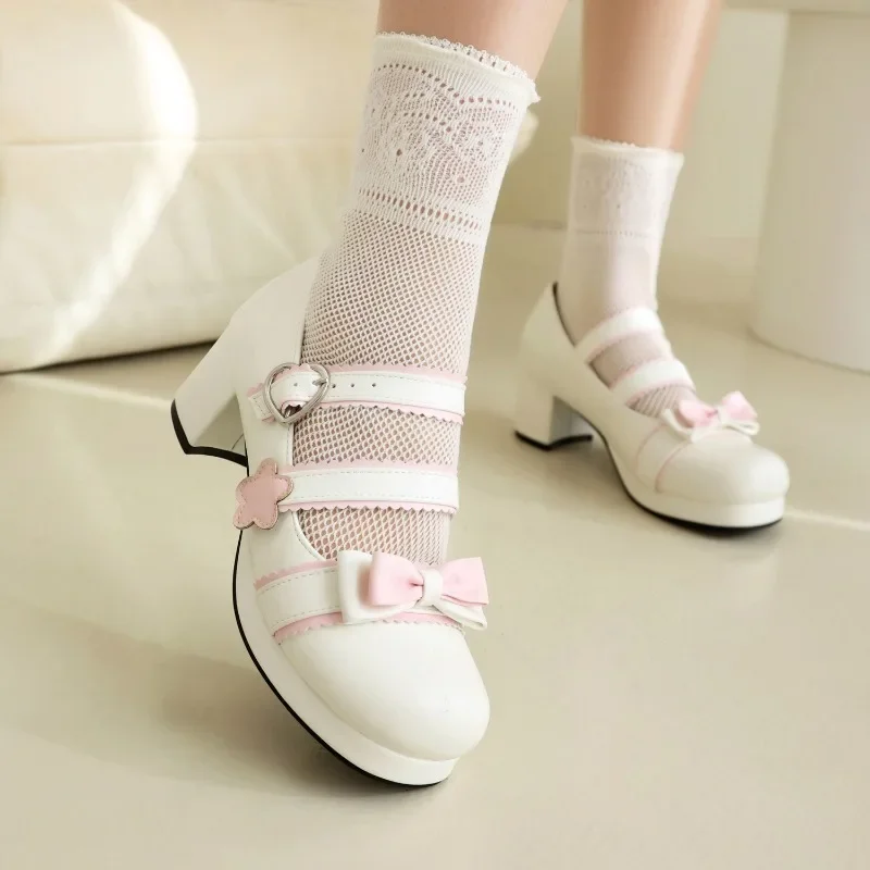 Женские туфли на высоком каблуке новинка 2025 года распродажа Мэри Джейн низком