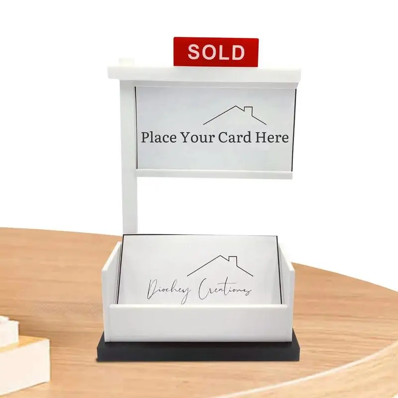 

Sold Sign Real Estates Business Card Holder Wood Holder For Realtor Business Place Sold Sign Business Card Storage Decor For Men