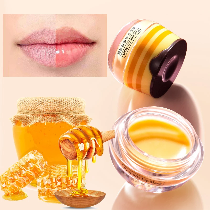 

5.5g Lip Balm Sleep Mask Exfoliating Diminishing Fine Lines Moisturizing Anti-Drying Anti-Aging Honey Extract Lip Skin Care