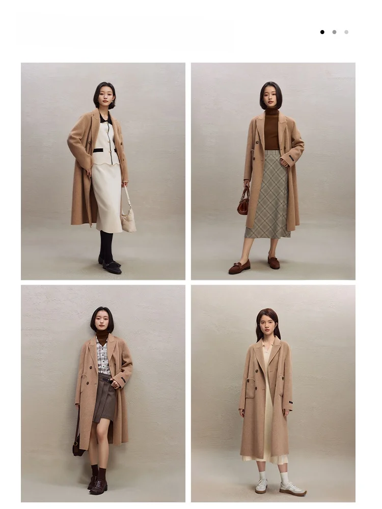 Ziqiao маленький мужской двусторонний дафлкот из ангоры женская зимняя новинка 2023