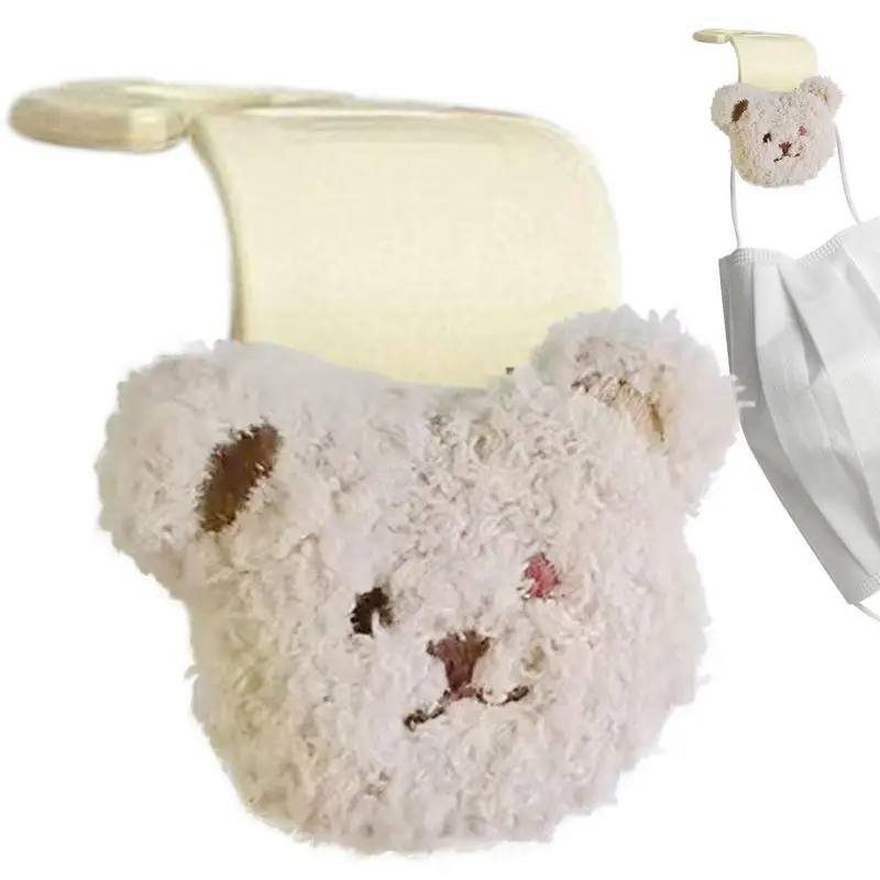 

Car Backseat Hooks Plush Bear Car Seat Headrest Hooks Car Hook Hangers Storage Organizer Interior Accessories For Purse Coats