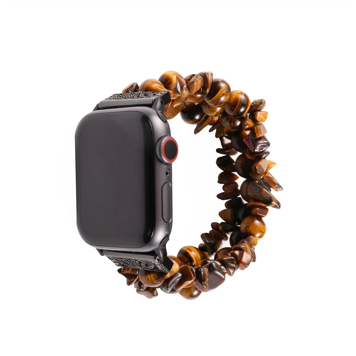 Фото Ремешок для часов из натурального агата для Apple Watch Браслет 40 42 44 45 46 мм Аметистовый браслет для iWatch Series 10 9 8 7 6 SE 5 4 Ремешок №3