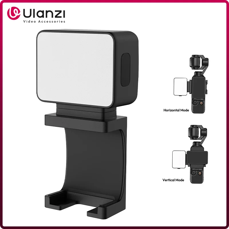 Фото Ulanzi LM001 Pocket 3 Магнитный мини-светильник 5800K 500 мАч Светодиодный видеосвет для видеосъемки DJI OSMO Pocket 3 Vlog №1