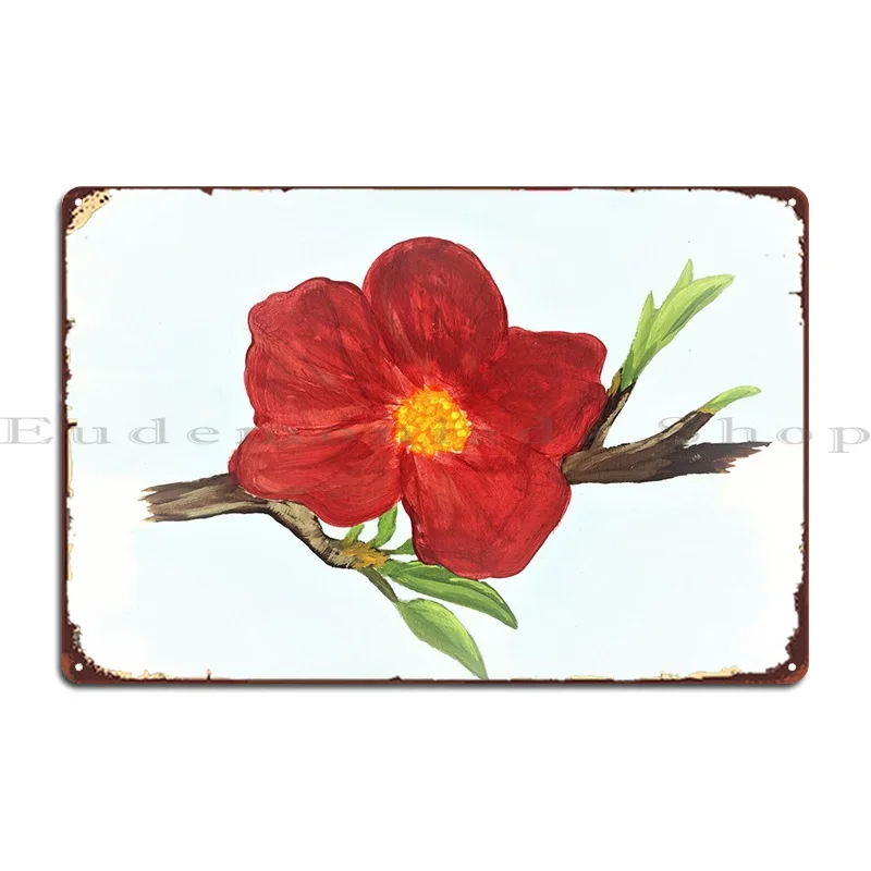 

Металлический плакат с глубоким плюмом и цветами, забавные гаражные плакаты, настенный плакат с дизайном для гостиной, жестяной плакат