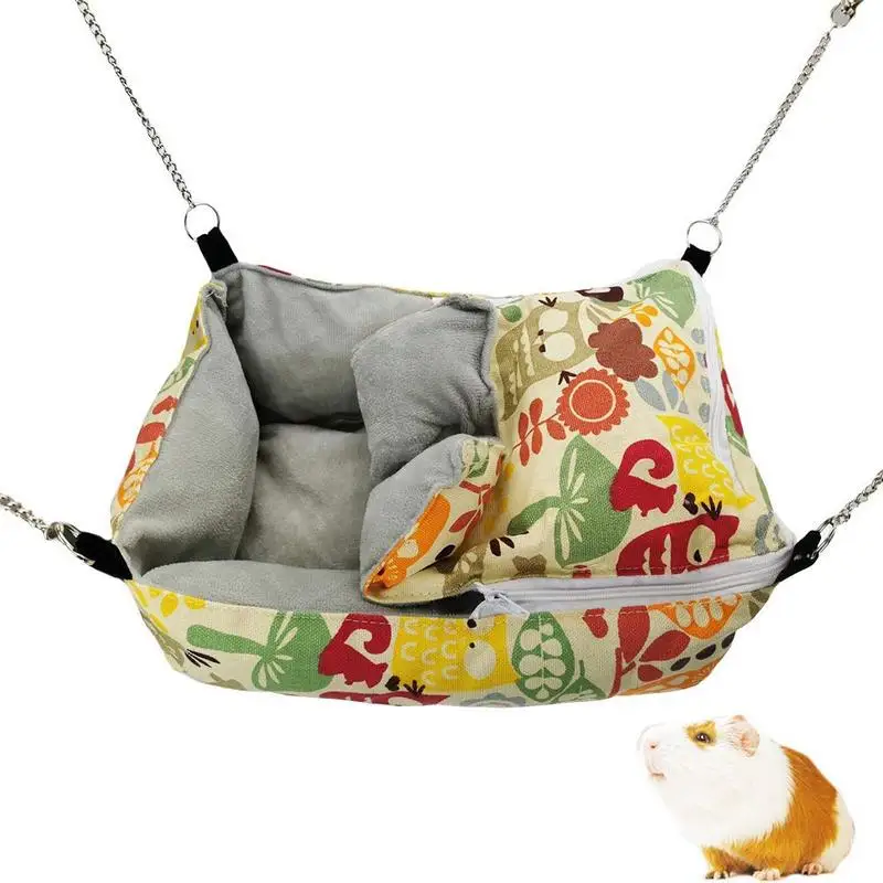 

Winter Hanging Guinea Pig Warm Hammock Sleeping Bed Rabbit Cat Squirrel Hanging Cave For Gerbil Sugar Glider Hedgehog Small