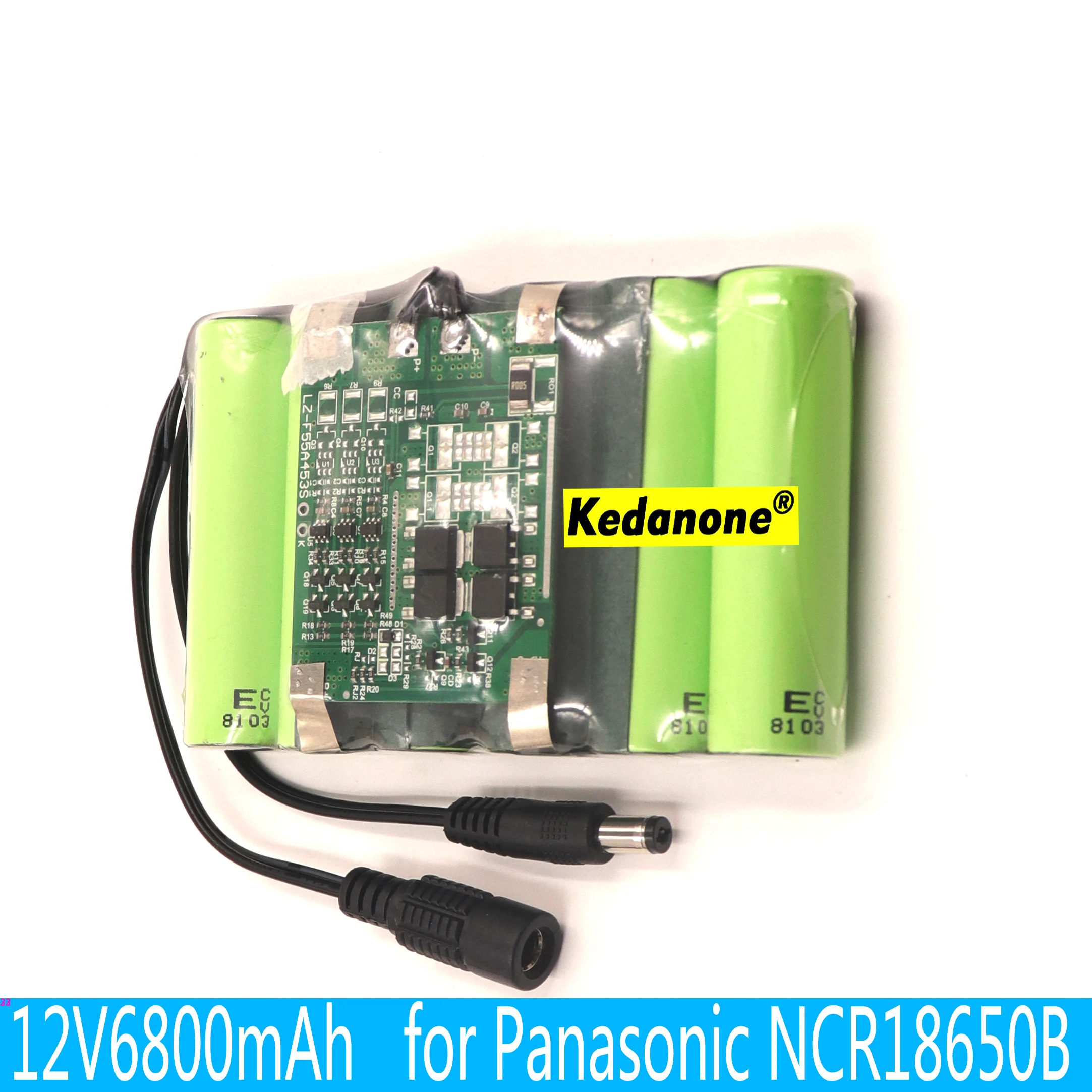 

Kedanone Portable Super 18650 Rechargeable Lithium Ion battery pack capacity DC 12 V 6800 Mah CCTV Cam Monitor