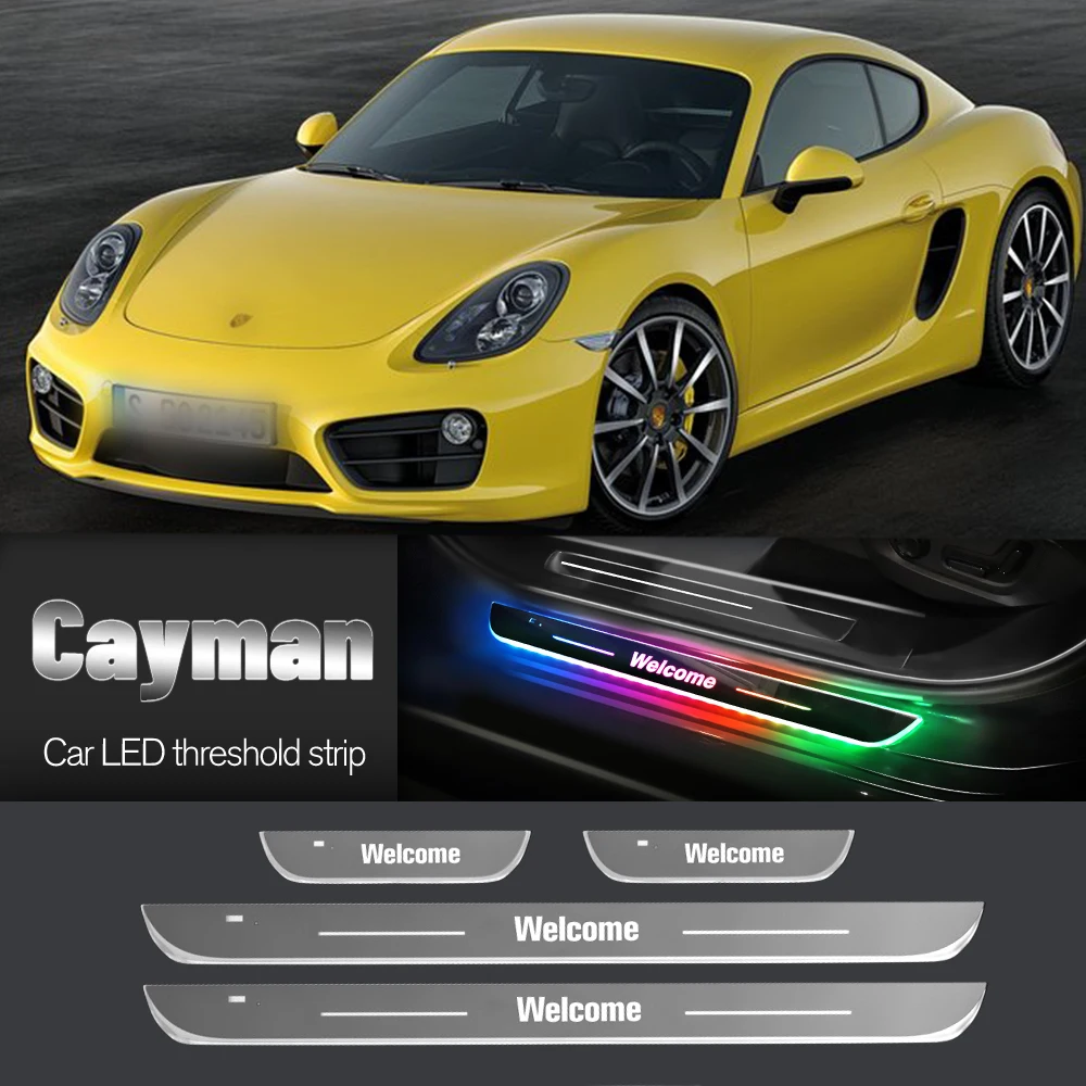 Автомобильный порог для Porsche Cayman 987 981 2004-2016 2007 2008 индивидуальный логотип