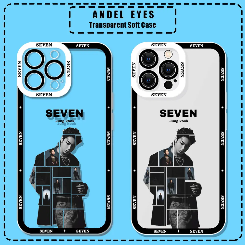 Чехол для телефона Singer J-Jungkook Jeon Seven Gold iPhone 16 15 Pro Max 14 Plus 12 13 Mini 11 прозрачный чехол