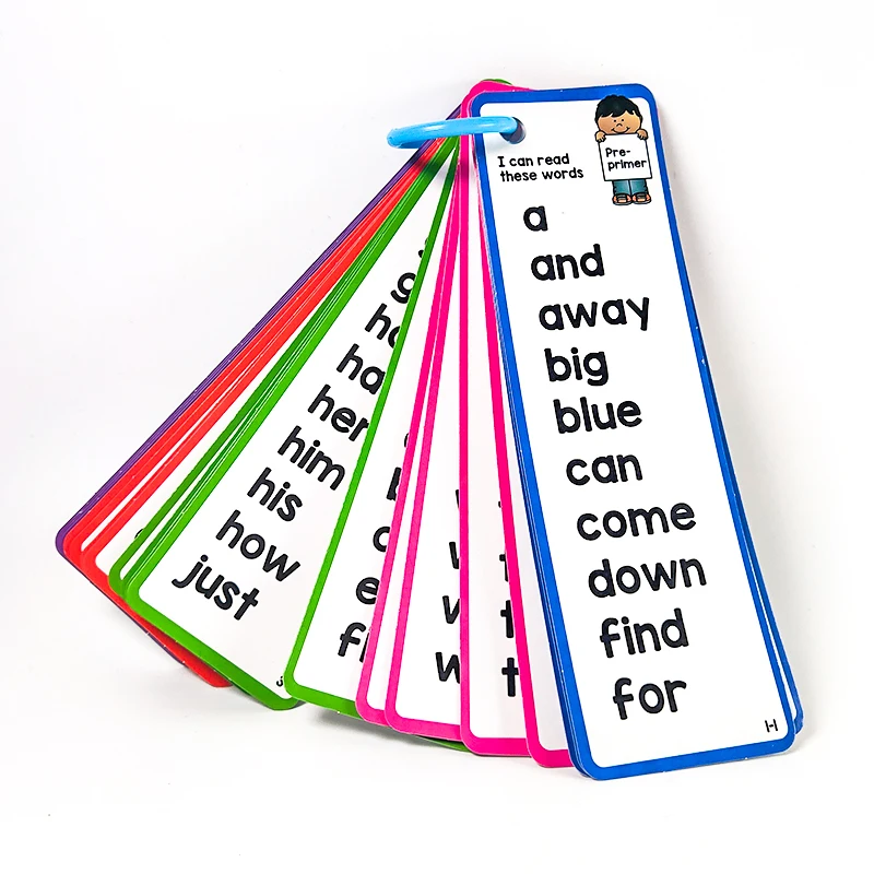 Набор из 25 шт. 220 карт Dolch Sight Words Lists перезаписываемые детские обучающие пособия