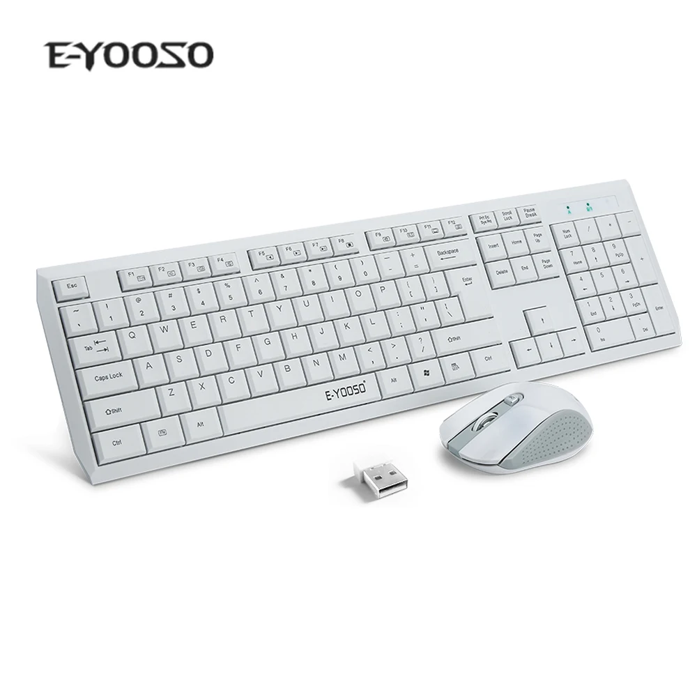 

2.4G USB Wireless Keyboard and Mouse Combo Mini Multimedia Full-size Keyboard Mouse Set For Computer Notebook Laptop Desktop