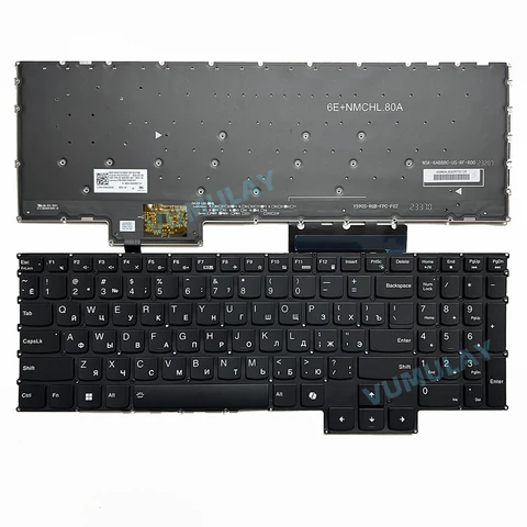vumulay Клавиатура US/RU RGB для Lenovo LOQ 15ARP9 15AHP9 15IAX9 15IRX9 15IAX9I