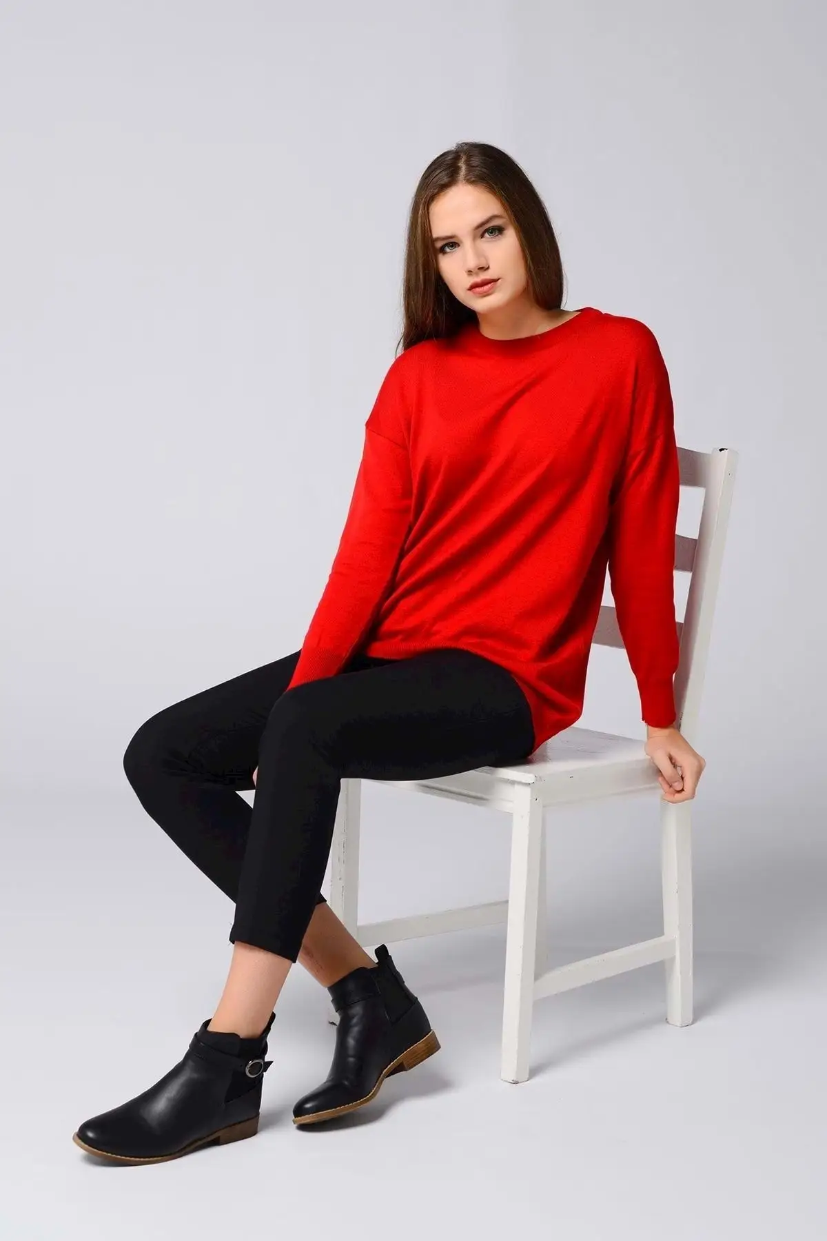 

Women Red Sweater Women Muslim Sweater