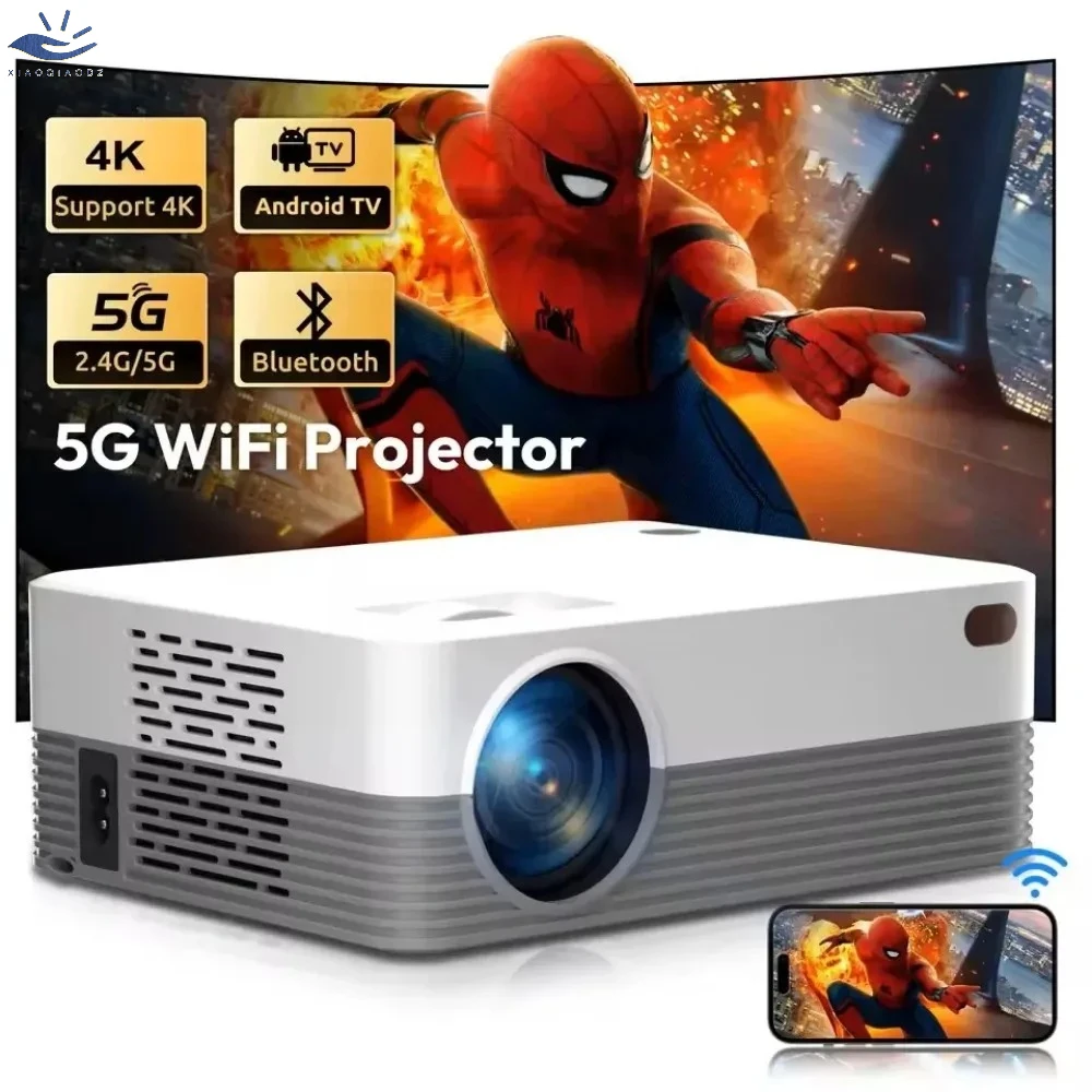 Фото XIAOQIAODZ Мини Портативный 4K проектор Домашний кинотеатр Smart LED 1080P Native 8K Android Видеоигра Карманный телефон Кино Wi-Fi BT №2