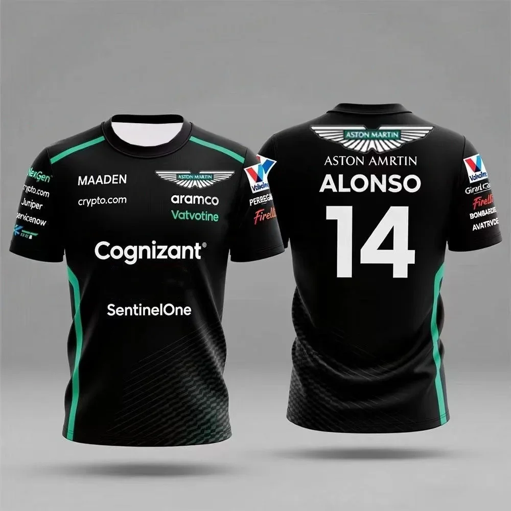 Фото Футболка с коротким рукавом 2026 Fernando Alonso №14 Aston Martin Classic Racing, быстросохнущая, дышащая, для мотогонок №2
