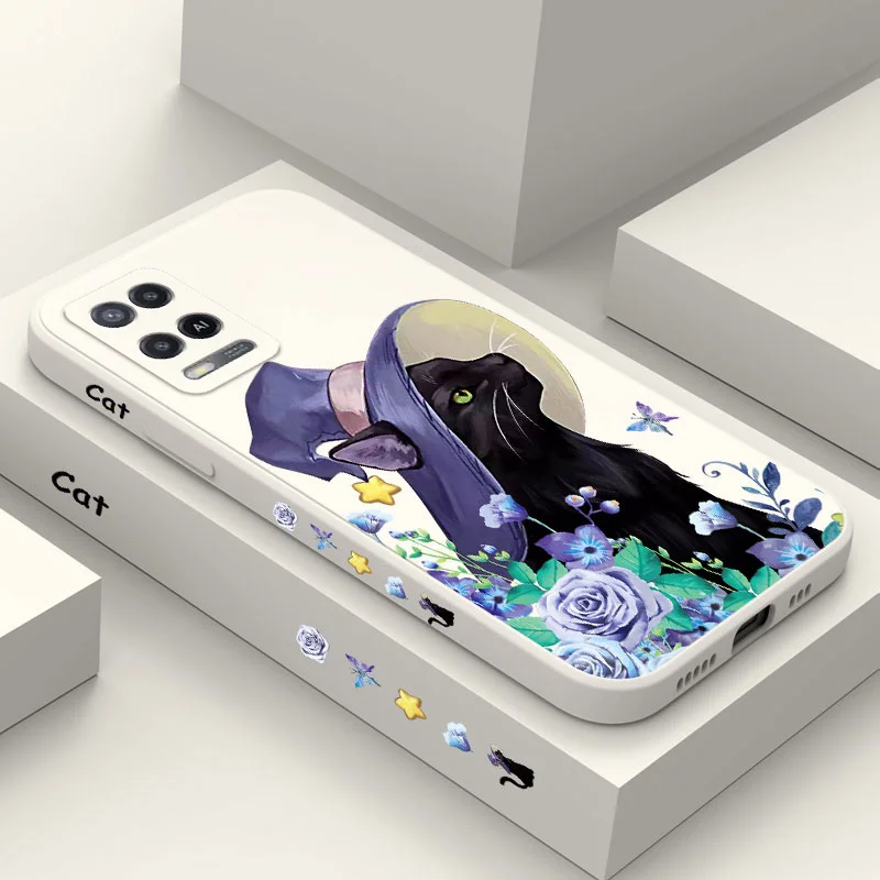 Wizard Cat Phone Case For OPPO A54 A74 A57 A96 A76 A36 A95 A12 A15 A15S A16 A16K A9 A5 2020 Reno 8 8Z 7 7Z 6 5 F9 4G 5G