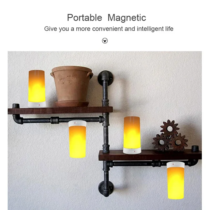 Светодиодный эффект пламени лампочка зарядка от USB мерцающее декоративное пламя