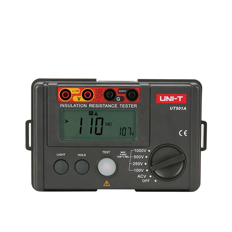 

UT501A Insulation Resistance Tester Meter Megger Earth Ground Resistance Voltage Tester Megohmmeter Voltmeter