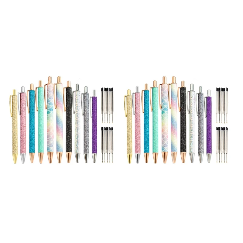 

20 шт., металлические шариковые ручки, 1,0 мм