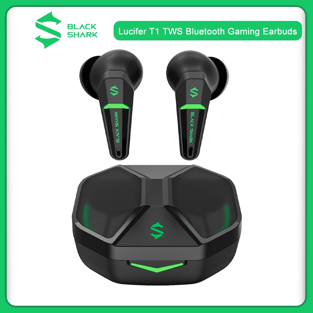 

Original Black Shark Lucifer T1 TWS Bluetooth Earphones Wireless Headphones Bluetooth 5.2 Gaming Earbuds Dual Mode Headset