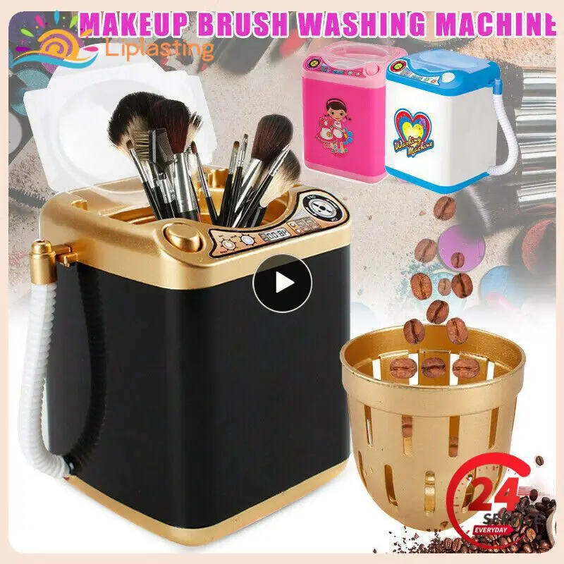 

1~10PCS 2020 Newest Sponge Makeup Brushe Cleaner Toy Mini Electric Washing Machine Children Pre School Toy Pretend Play