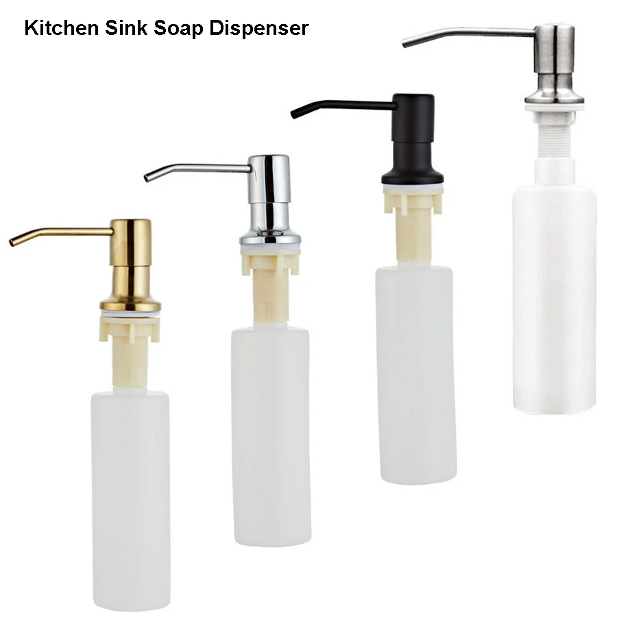 

Kitchen Sink Soap Dispenser Stainless Steel Soap Dispenser Bathroom 300ML Soap Dispenser Black/Gold/Chrome/Nickel