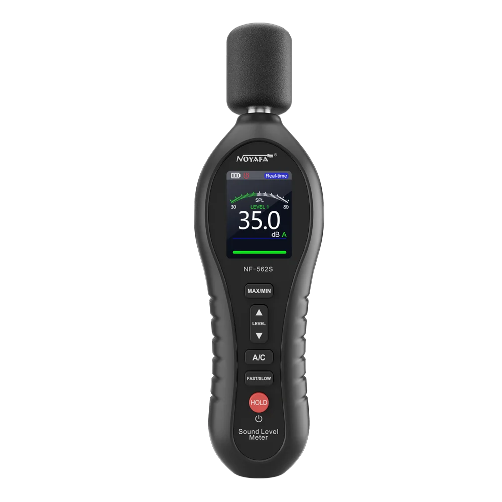 NOYAFA NF-562S Профессиональный цифровой измеритель уровня звука 30-130 дБ Децибел Высокоточный прибор для измерения шума с цветным экраном
