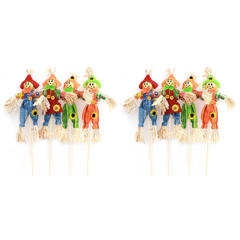 

8 шт. маленькая Осенняя коллекция, пугала, украшение для сада, дома, двора, Хэллоуина, фотосессия