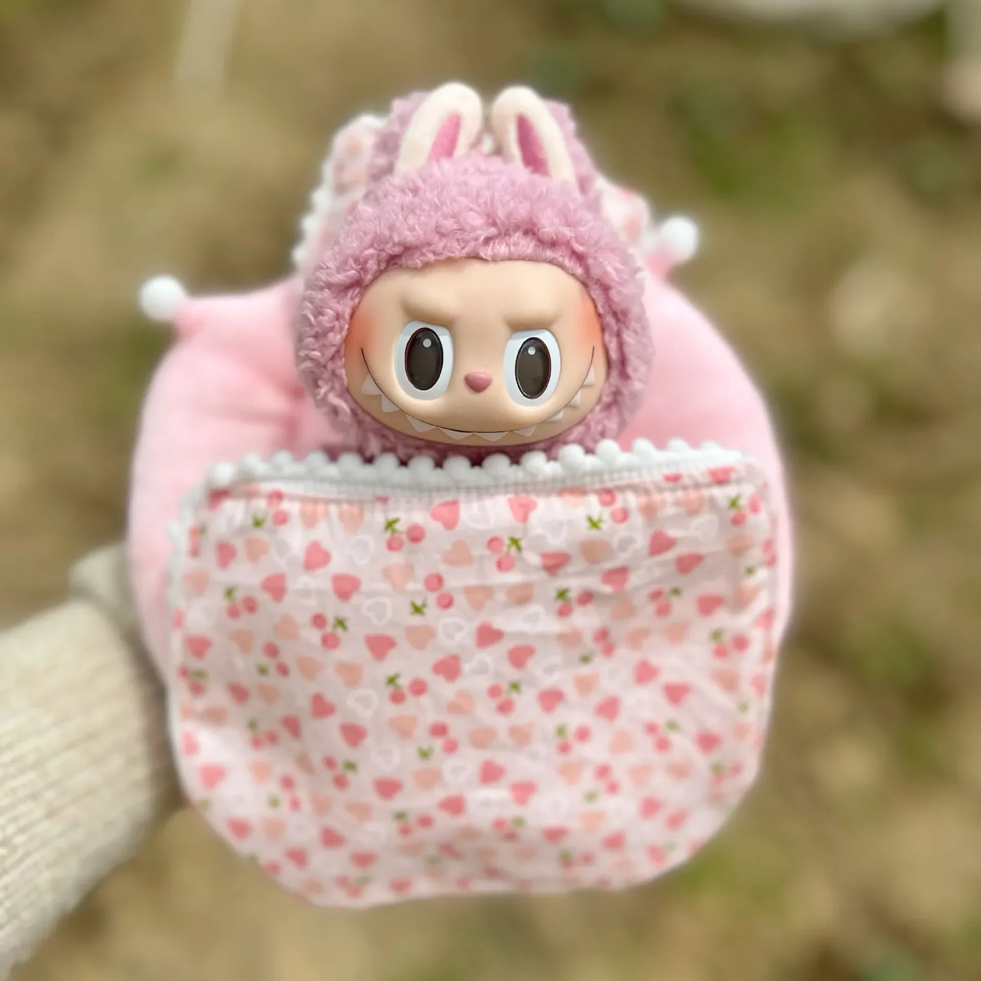 17 см постельное белье Labubu комплект из 3 предметов плюшевая кукольная одежда с