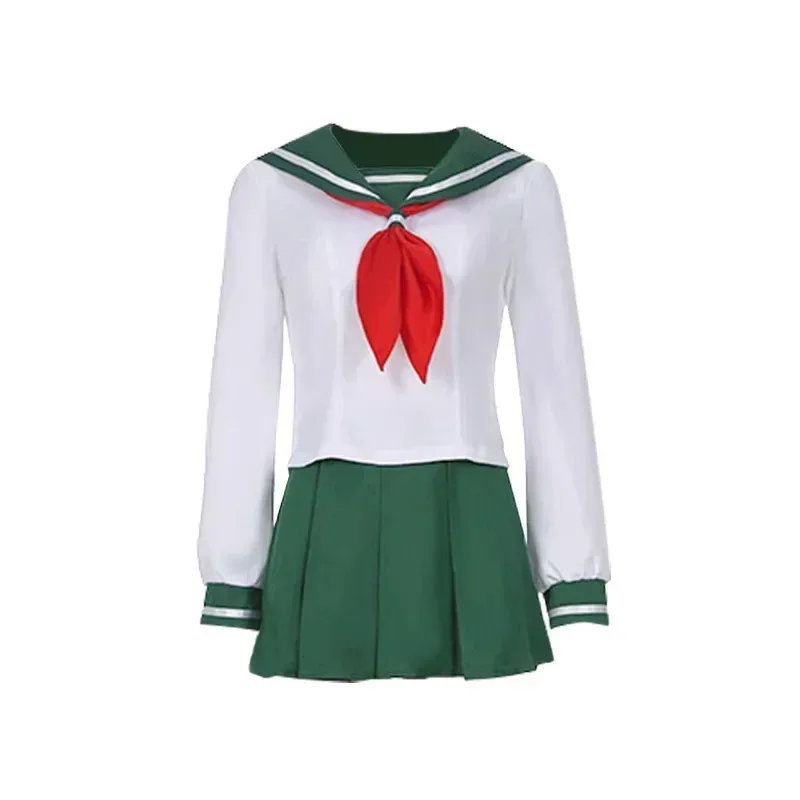 Фото Аниме Косплей Костюм InuYasha Kagome Higurashi Женская Униформа Рубашка Юбка Костюм Хэллоуин Карнавальный Косплей Костюм Adul khj №5
