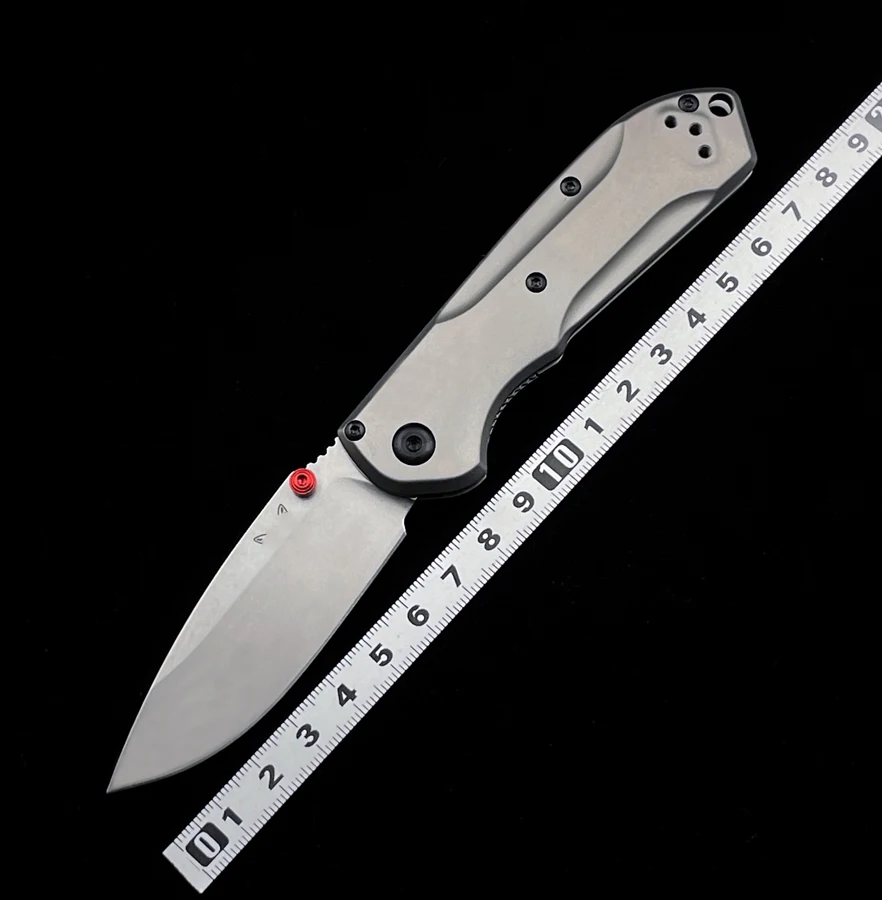 Titanium Alloy Handle BM 565 Folding Knife High Quality Outdoor Camping Safety Defense Pocket Knives Portable EDC Tool