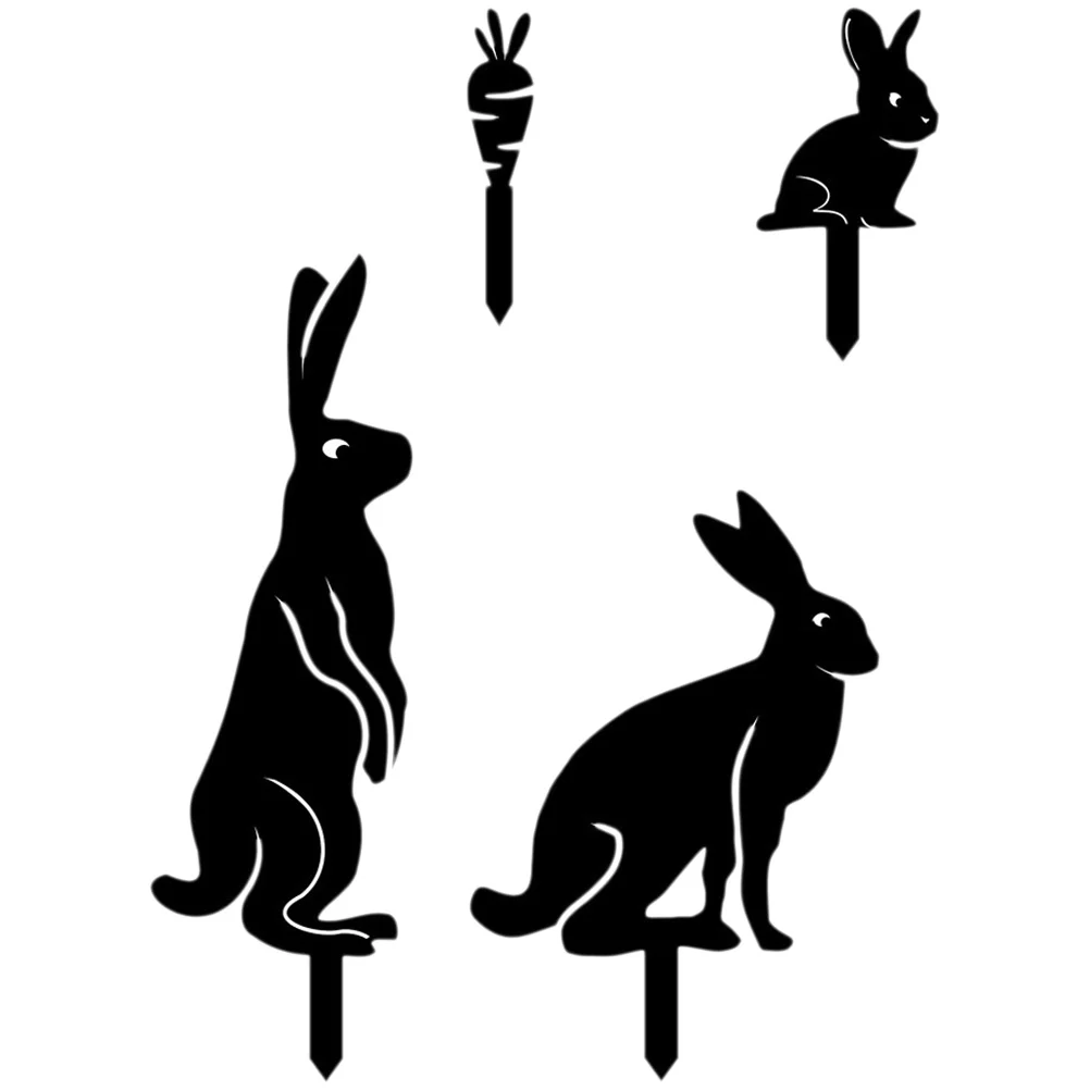 

Garden Decoration Insert Easter Outdoor Sign Ornament Rabbit Stake Yard Decorations Gardening Bonsai