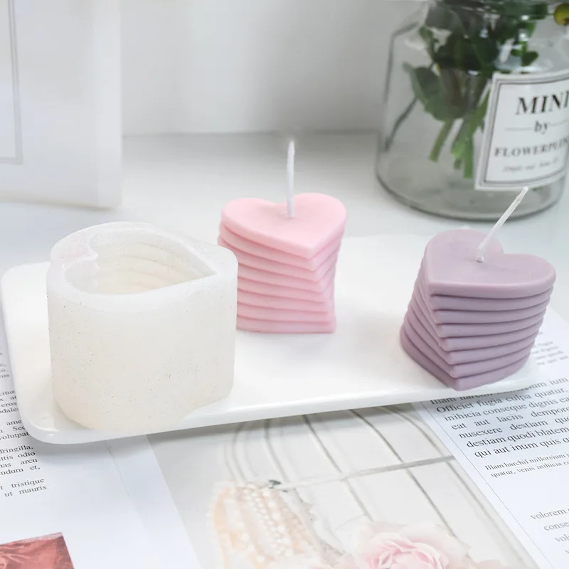 

3d Silicone Molds Heart Fondant Cake Making Wax to Cute Mini Wedding Gift Aromatic And Decorative Candles